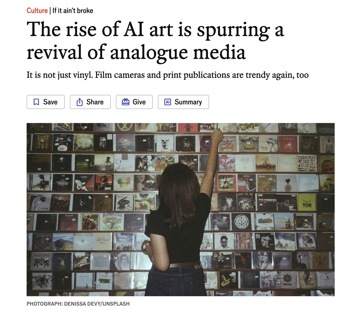 Alex Honchar (@rachnogstyle) on Twitter photo I recommend everyone in their 30s-40s working in tech to spend more time with teenagers and people in their 20s. Their preferences and consumption patters make me feel more positive about the future of humanity in the AI world. I recommend everyone in their 30s-40s working in tech to spend more time with teenagers and people in their 20s. Their preferences and consumption patters make me feel more positive about the future of humanity in the AI world.