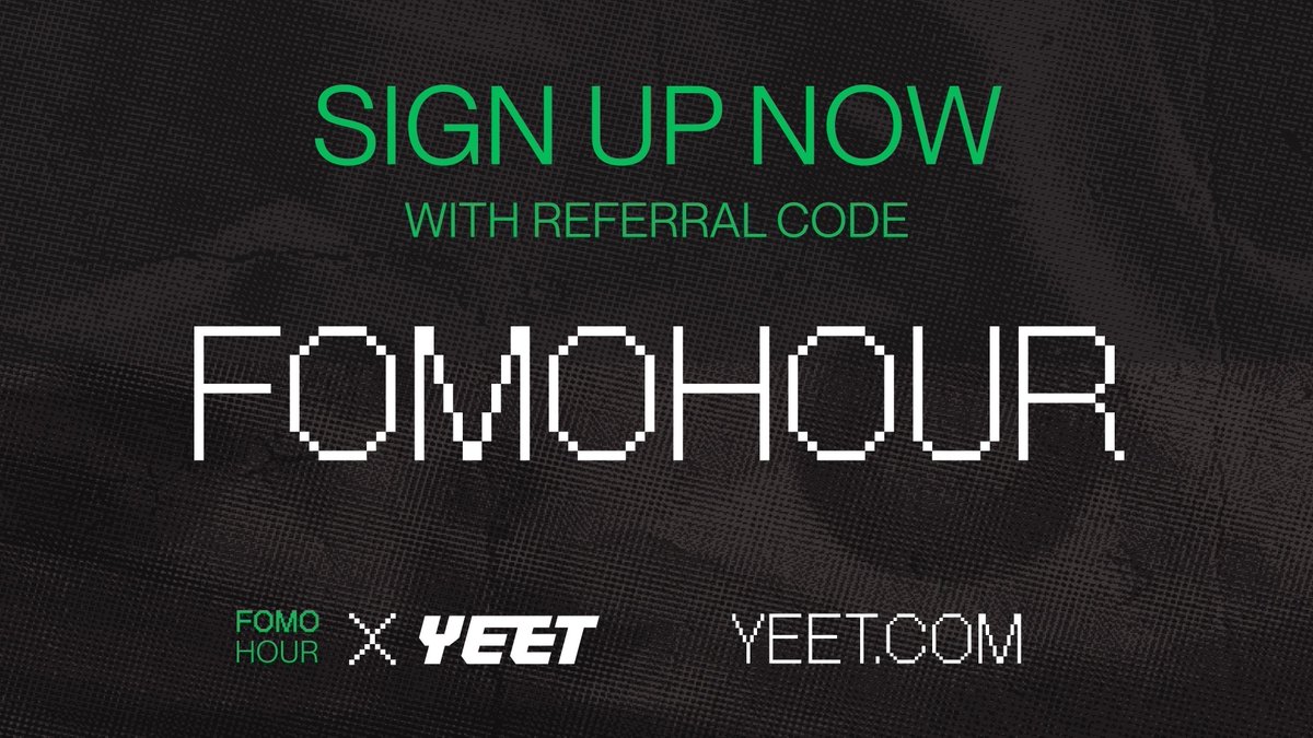 FOMO HOUR (@fomohour) on Twitter photo FOMO HOUR is back on in 45 mins!
Join <a href="/farokh/">Farokh (Perma/Bull)</a> & <a href="/Tyler_Did_It/">TylerD 🧙♂️</a> as they discuss:
• ETH's 10th birthday
• Daily news
• Market report
+ <a href="/yeet/">YEET</a> giveaway & more
Use referral link & follow the rules in the replies ⬇️ FOMO HOUR is back on in 45 mins!
Join <a href="/farokh/">Farokh (Perma/Bull)</a> & <a href="/Tyler_Did_It/">TylerD 🧙♂️</a> as they discuss:
• ETH's 10th birthday
• Daily news
• Market report
+ <a href="/yeet/">YEET</a> giveaway & more
Use referral link & follow the rules in the replies ⬇️