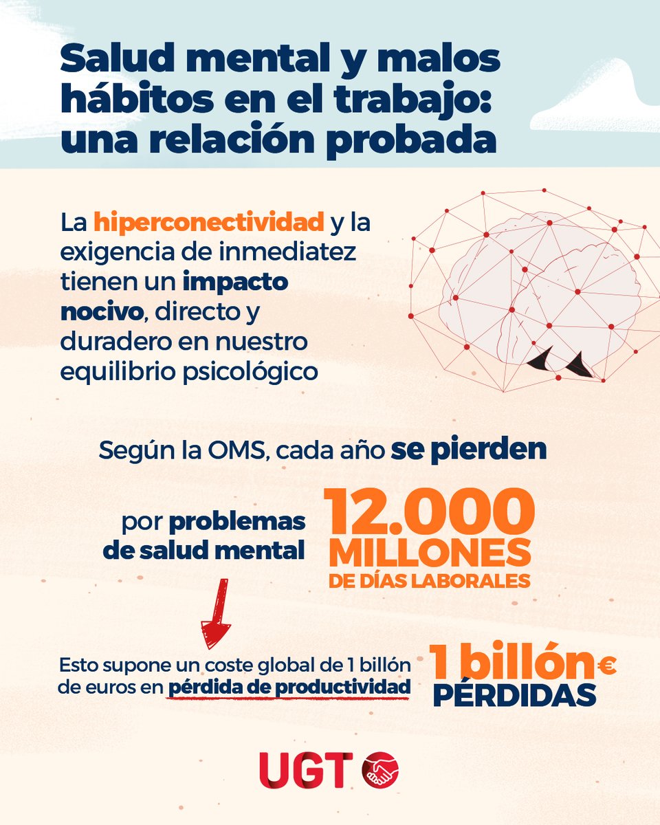 🧠 La salud mental se ha convertido en la verdadera causa del aumento del absentismo, reflejado en el aumento de las bajas laborales en España y en Europa  

📲 ¿'Everytime. Everywhere'? 

➡️ La hiperconectividad, disponibilidad e instantaneidad  muestran datos alarmantes de