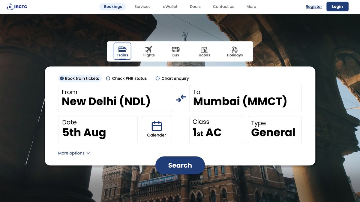 SaiWilan's tweet photo. Case study coming soon.....!!

View the Full IRCTC Redesign here:
https://t.co/mCKnznX0Vd

@IRCTCofficial @RailMinIndia @_DigitalIndia 
#irctc #IndianRailways #UIRedesign #UXRedesign
#Figma https://t.co/163qdDoLvz