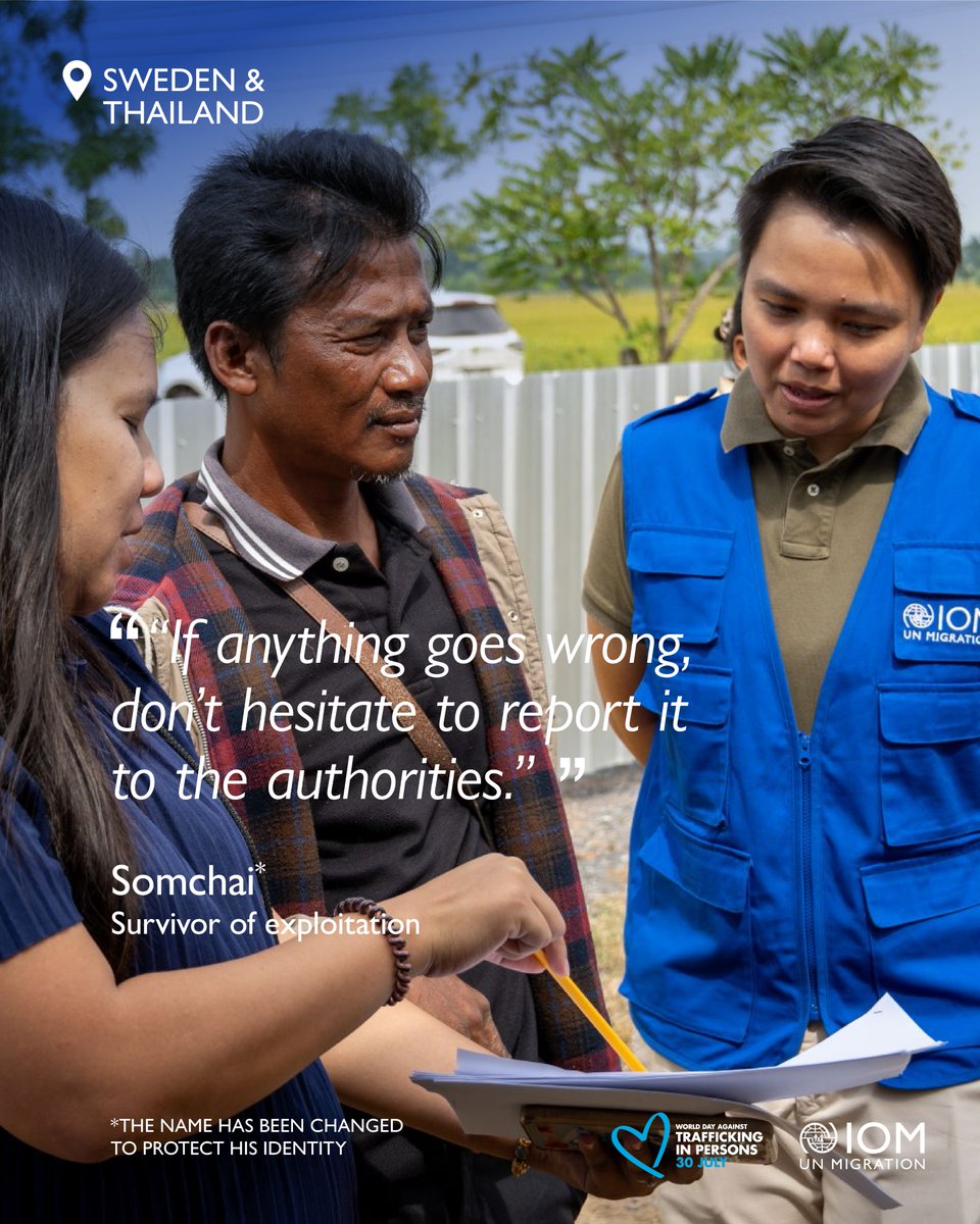 IOMNordics (@iom_nordics) on Twitter photo Somchai came to 🇸🇪 from 🇹🇭 to work as a berry picker🫐 but faced exploitation.
He bravely reported it, got support from <a href="/UNmigration/">IOM - UN Migration 🇺🇳</a> to return to Thailand & is now rebuilding his life as a cattle farmer.🐄#WorldDayAgainstTrafficking
➡️ iom.fi/somchai
🙏 <a href="/jamy_sverige/">Jämställdhetsmyndigheten</a> Somchai came to 🇸🇪 from 🇹🇭 to work as a berry picker🫐 but faced exploitation.
He bravely reported it, got support from <a href="/UNmigration/">IOM - UN Migration 🇺🇳</a> to return to Thailand & is now rebuilding his life as a cattle farmer.🐄#WorldDayAgainstTrafficking
➡️ iom.fi/somchai
🙏 <a href="/jamy_sverige/">Jämställdhetsmyndigheten</a>
