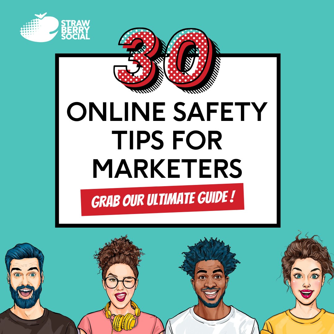 At StrawberrySocial, online safety is a top priority 🔐

We've compiled 30 actionable tips for your marketing team to stay safe and compliant. Including:

📊 Data security
📱 Social media management
🔍 Content moderation

Grab your ULTIMATE copy today!
➡️ strawberrysocial.com/blog/30-online…