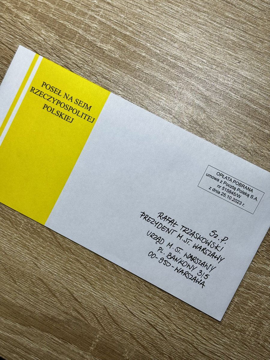 Rafał Komarewicz (@rkomarewicz) on Twitter photo Wiceprezydent Warszawy <a href="/RKaznowska/">Renata Kaznowska</a> twierdziła, że 40 inwestycji o wartości 700 mln zł jest zagrożonych przez obowiązujące limity miejsc parkingowych, stąd konieczna jest zmiana prawa.
Mówię: sprawdzam!
Korzystając z uprawnień Posła na Sejm RP wysłałem pismo do Prezydenta Wiceprezydent Warszawy <a href="/RKaznowska/">Renata Kaznowska</a> twierdziła, że 40 inwestycji o wartości 700 mln zł jest zagrożonych przez obowiązujące limity miejsc parkingowych, stąd konieczna jest zmiana prawa.
Mówię: sprawdzam!
Korzystając z uprawnień Posła na Sejm RP wysłałem pismo do Prezydenta