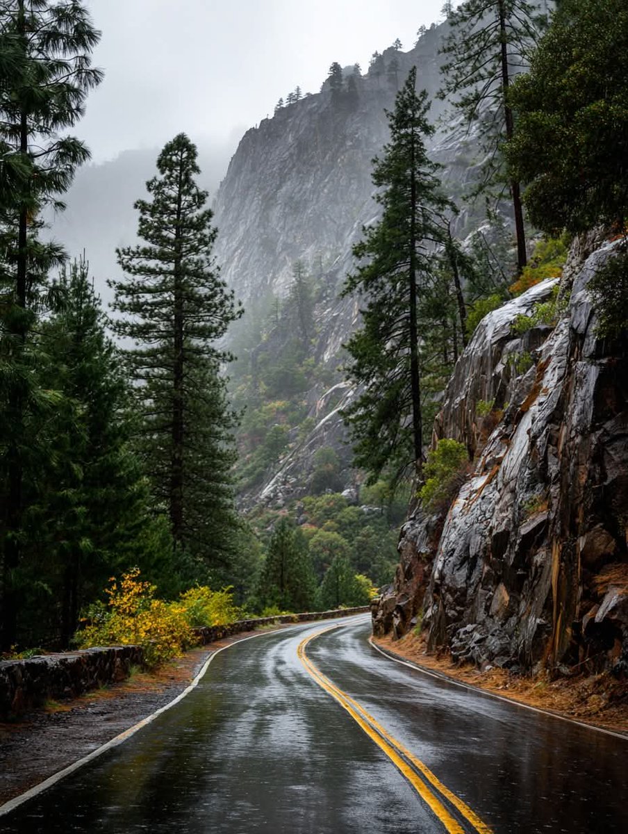 Rainy mountains drive 🌲🚗🌲
🎶🎸🎶