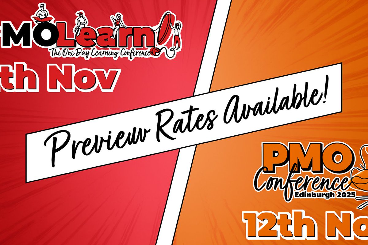 PMO Edinburgh 2025 – Rates now live! Join us 11–12 Nov for hands-on learning. £299 for PMOLearn!, £359 for the Conference, or £619 for 2-day ticket. Book early: houseofpmo.com/pmo-conference…