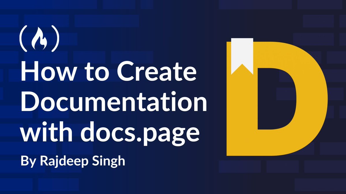 freeCodeCamp's tweet image. Creating and maintaining documentation can be a pain - unless you have some good, helpful tools.

In this guide, @Official_R_deep introduces you to an open source option called docs.page.

You'll learn how to configure it, use pre-built components, diagnose errors,…