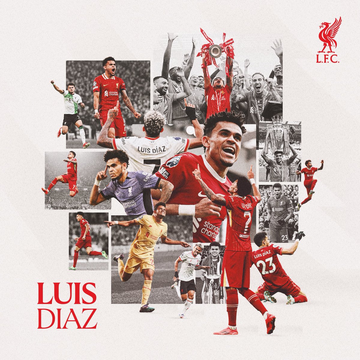 Luis Díaz telah menyelesaikan transfer permanen ke Bayern Munich setelah tiga setengah tahun bersama The Reds.

Seluruh keluarga Liverpool FC mengucapkan terima kasih kepada Luis atas semua kontribusinya selama berada di klub dan mendoakan yang terbaik untuk masa depannya.
