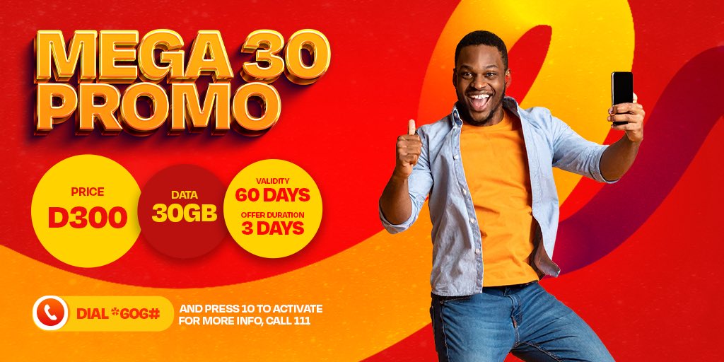ComiumGm's tweet image. 💰 D300
📶 30GB
⏱️ 60 days
Grab the MEGA 30 PROMO before it’s gone!
Offer only available for 3 days starting today!

#Mega30 #PowerOf3 #DataDeal #ComiumGambia