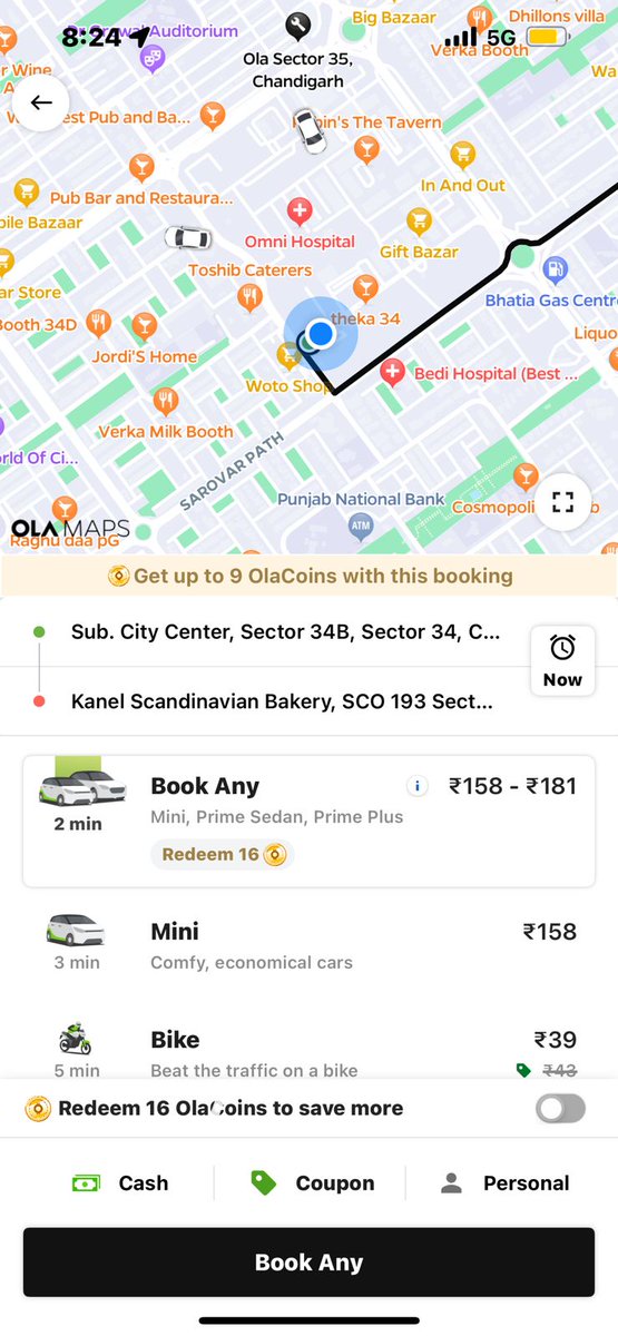 Chandigarh.

#Ola &amp; #Uber.

Same time. Same destination.

Double rates.

Ola shows up. Uber doesnt.

What am I missing??

<a href="/Olacabs/">Ola</a> <a href="/Uber_India/">Uber India</a>