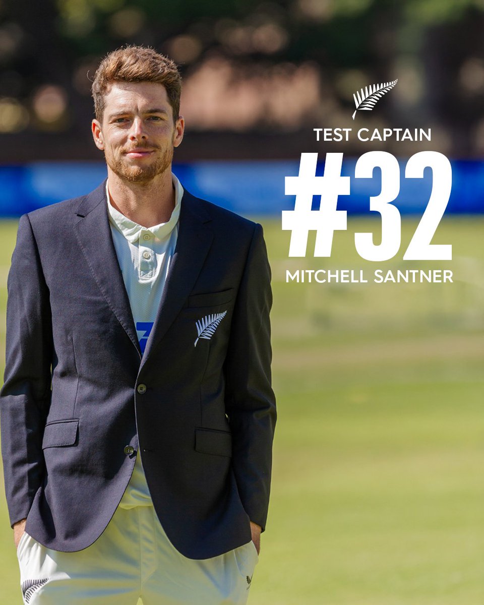 The 32nd man to lead New Zealand in the Test arena 🫡 #ZIMvNZ