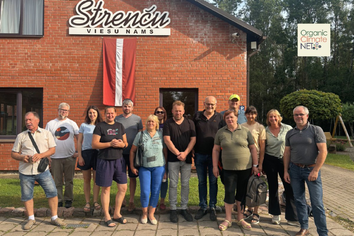 OrgClimateNET's tweet image. 🌿 The #OrganicClimateNET cross visit kicked off in Latvia!

Yesterday we welcomed farmers from across Europe—today, we dive into visits to innovative organic farms &amp;amp; inspiring exchanges on #OrganicClimateFarming

Stay tuned for updates! 🌍🚜 #OrganicFarming #Sustainability