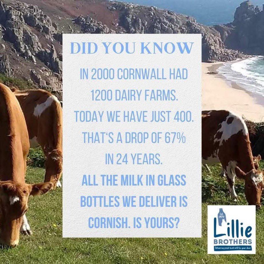 Two-thirds of Cornwall’s dairy farms are gone. Let’s not lose the rest. Drink British. Support local 🚜🥛