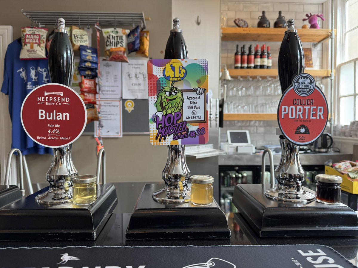 Wednesday’s cask ale from 2pm to 10pm - 

Bulan - Neepsend 
Hop Monster #38 - 4t’s 
Collier Porter - Jolly Boys’