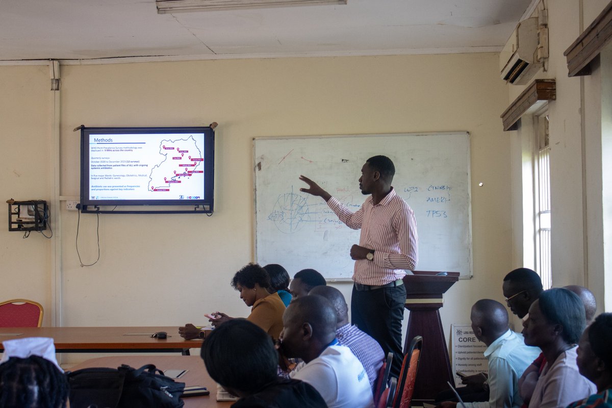 As we continue sharing findings in Mbarara, Soroti, Mbale, Gulu, Jinja, Arua, Lira, Kabale, and Masaka RRHs, health care workers are reminded of their roles in combating AMR. Continued AMR surveillance and clear data records are essential to informing effective strategies.