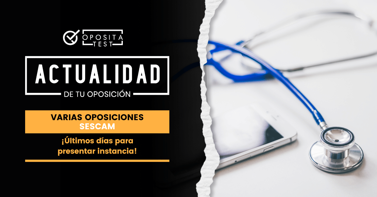 🟢Aspirantes a procesos selectivos del Servicio de Salud de Castilla-La Mancha (SESCAM)🟢

⌛Últimos días para presentar instancia. ¡No dejéis pasar el plazo! 👉 opo.cl/Suz5K