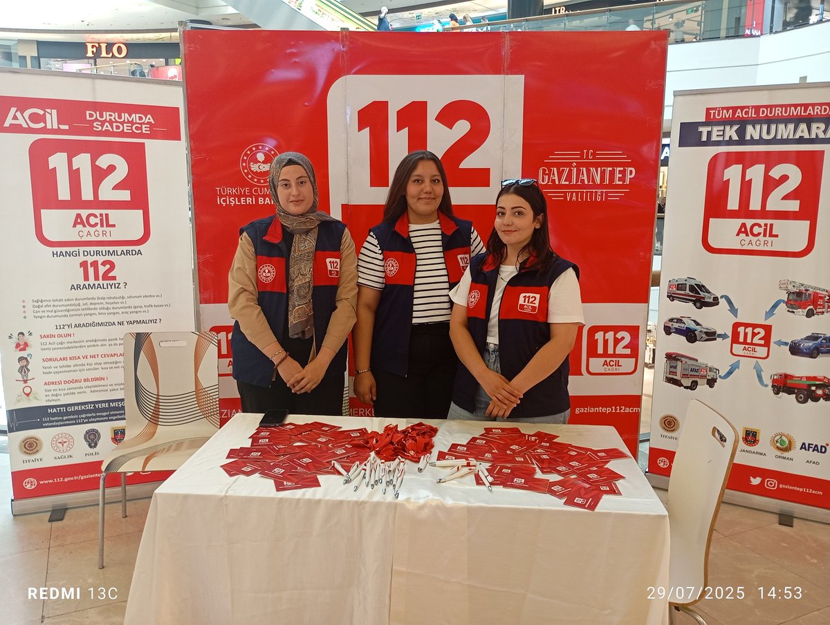 Gaziantep 112 Acil Çağrı Merkezi (@gaziantep112acm) on Twitter photo Sanko Park AVM içerisinde kurulan tanıtım standında hafta boyunca vatandaşlarımıza 112 Acil Çağrı Merkezi hakkında detaylı bilgi verip tanıtım broşürü dağıtımı gerçekleştirildi.
@tcicisleri
<a href="/112acilcagri/">112 Acil Çağrı</a>
@sankoparkgaziantep Sanko Park AVM içerisinde kurulan tanıtım standında hafta boyunca vatandaşlarımıza 112 Acil Çağrı Merkezi hakkında detaylı bilgi verip tanıtım broşürü dağıtımı gerçekleştirildi.
@tcicisleri
<a href="/112acilcagri/">112 Acil Çağrı</a>
@sankoparkgaziantep