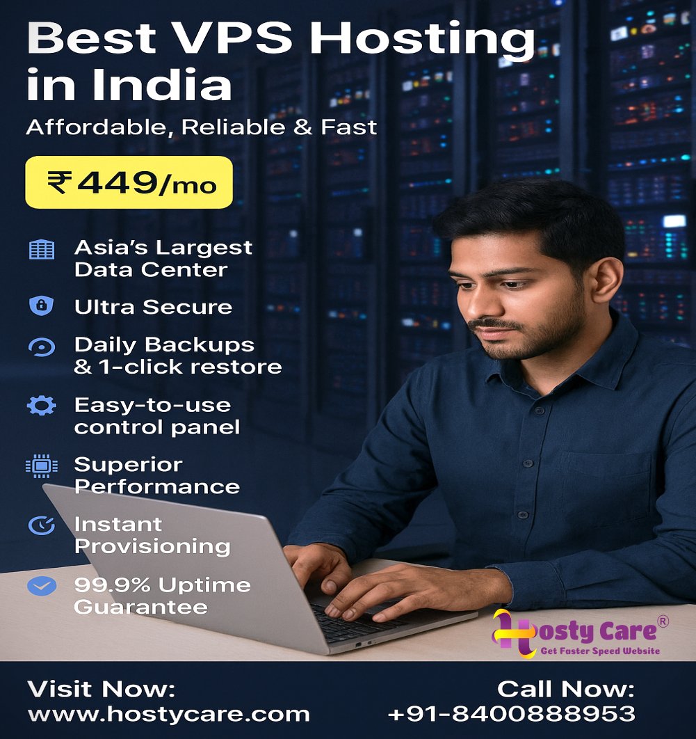 hostycare's tweet image. 🔥 Looking for Affordable, Reliable &amp;amp; Fast VPS Hosting in India?

⚙️ HostyCare brings you top-tier performance from Asia’s largest data center at just ₹449/mo!

📲 Call us: +91-8400888953
🌐 Visit: hostycare.com

#HostyCare #VPSHostingIndia #BestVPSHosting #FastHosting