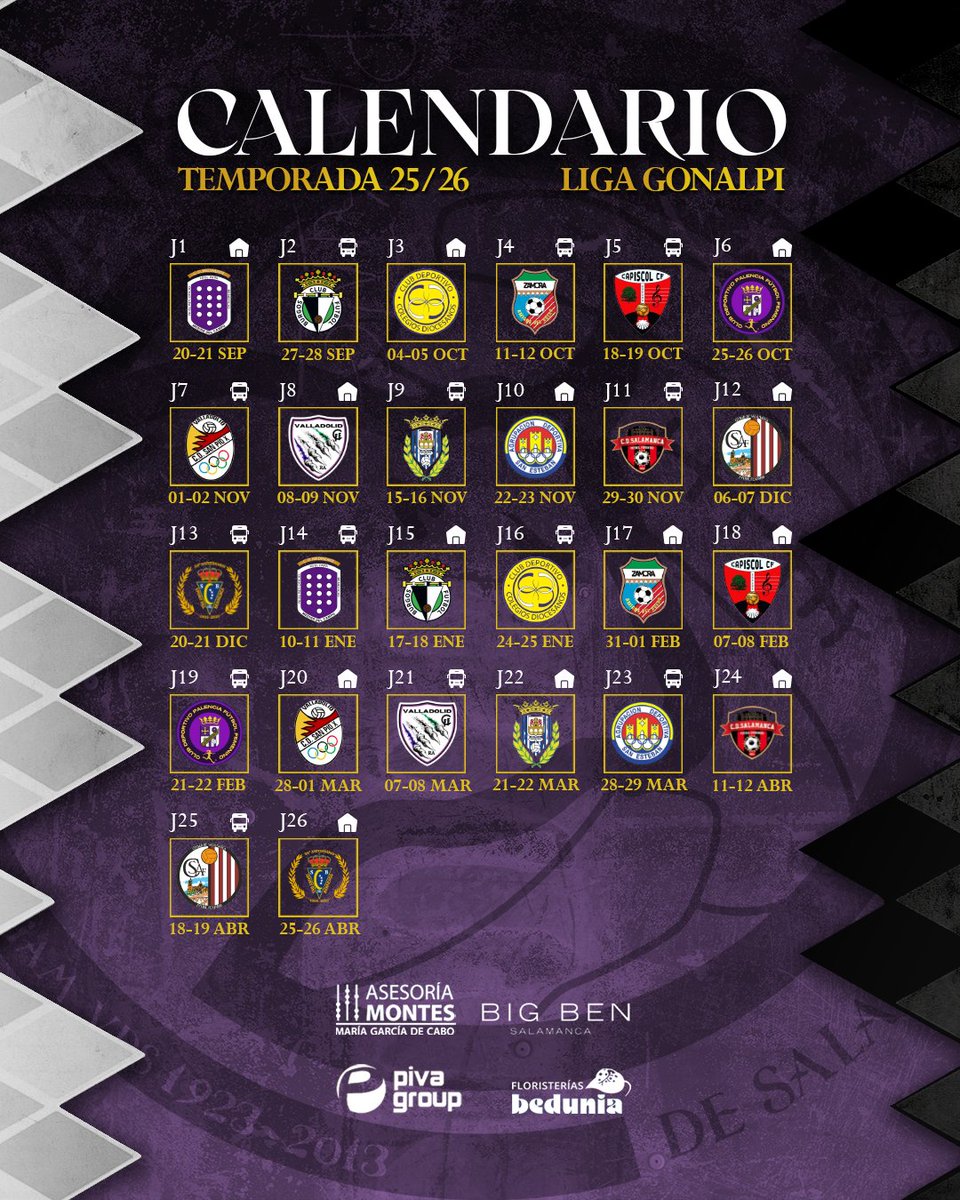 📆 𝗖𝗔𝗟𝗘𝗡𝗗𝗔𝗥𝗜𝗢 | ¡Estos son todos los encuentros que tendrá <a href="/UnionistasFem/">Unionistas de Salamanca Femenino</a> en su debut en Gonalpi!

🔜 La competición arrancará el fin de semana del 20-21 de Septiembre en casa ante el CD Medinense.

🔎 Consulta el calendario completo aquí:

👉🏻 bit.ly/CalenGonalpi