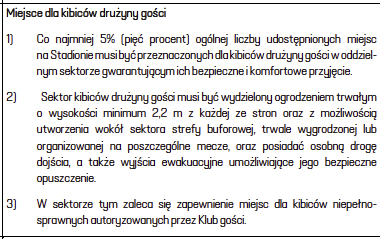 Kajo722's tweet photo. Wkopał się @KP_GKSTychy i to mocno. Przeanalizujmy. Kluby prawie zawsze powoływały się na Uchwałę nr II/85 z dnia 20 lutego 2013 roku i jej nowelizację z 2019 roku, mówiącą o możliwości odmowy przyjęcia kibiców gości. Tyle tylko, że GKS... nie odmówił przyjęcia kibiców @WislaKrakowSA na podstawie tej uchwały.

GKS poinformował, że brak jest możliwości przyjęcia kibiców gości w związku z usterką na stadionie. W piśmie od zarządcy stadionu wskazano nawet konkretne sektory podlegający pod "remont".

I tutaj wchodzi do gry podręcznik licencyjny @pzpn_pl dla klubów @_1liga_. Szczególnie interesujący jest numer  I.18 mówiący o kryteriach infrastrukturalnych dla klubów 1 ligi. Obowiązki klubu:

"Co najmniej 5% (pięć procent) ogólnej liczby udostępnionych miejsc na Stadionie musi być przeznaczonych dla kibiców drużyny gości w oddzielnym sektorze gwarantującym ich bezpieczne i komfortowe przyjęcie."

Nie ma tu nic o "sektorze gości". Jeśli wymienione w piśmie sektory I-1 oraz I-2 są niedostępne, klub ma obowiązek zapewnić 5% pojemności dla kibiców drużyny gości.

@KP_GKSTychy WPROST ŁAMIE PRZEPISY LICENCYJNE. Nie ma sprawnego stadionu, nie odmówił też przyjęcia w związku z Uchwałą nr II/85. Licencja takiego klubu powinna zostać NATYCHMIAST zawieszona. A rozegranie meczu na obiekcie niespełniającym wymogów jest naruszeniem przepisów znacznie poważniejszym.

Podręcznik licencyjny: https://t.co/qMgA4nz4d5