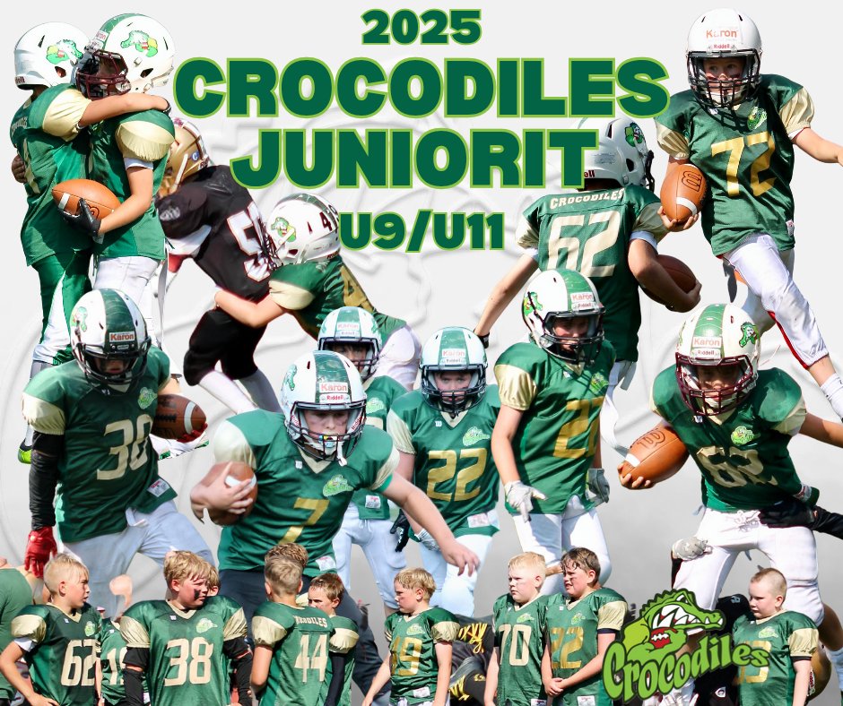 🏈 BIG SHOUTOUT to Seinäjoki’s U9/U11 Crocodiles! 🐊 You first-year SWAMP BEASTS are training HARD and mastering the game! Rocking full gear in 5v5 &amp; 7v7, you’re making HUGE stride. Growing skills, teamwork, discipline and PASSION! Keep grinding under your stellar coaches; you’re