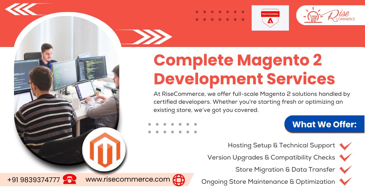 risecommerce's tweet image. Get complete Magento 2 Development service from certified experts at RiseCommerce!
📞 Contact us now: +91 9839374777
🌐 risecommerce.com
#Magento2Development #EcommerceSolutions #MagentoExperts #MagentoDevelopmentService #Magento2Store #RiseCommerce #OnlineStoreDevelopment