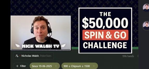 Nicholas Walsh (@nickwalshtv) on Twitter photo 💥 $50,000 CHALLENGE STREAM💥
Going live with an OFFICIAL #NickWalshTV <a href="/PokerStars/">PokerStars</a> $50,000 #SpinAndGo Challenge Session!
ON BOTH #YouTube AND #Twitch!
When: 14:00 UK
Where: Twitch.tv/NickWalshTV / youtube.com/@NickWalshTV 💥 $50,000 CHALLENGE STREAM💥
Going live with an OFFICIAL #NickWalshTV <a href="/PokerStars/">PokerStars</a> $50,000 #SpinAndGo Challenge Session!
ON BOTH #YouTube AND #Twitch!
When: 14:00 UK
Where: Twitch.tv/NickWalshTV / youtube.com/@NickWalshTV