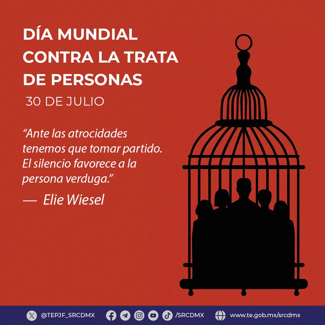 La trata de personas es una afrenta a la dignidad. Desde la #SRCDMX trabajamos para prevenirla, proteger a las víctimas y sancionar a las personas responsables. #NoALaTrata