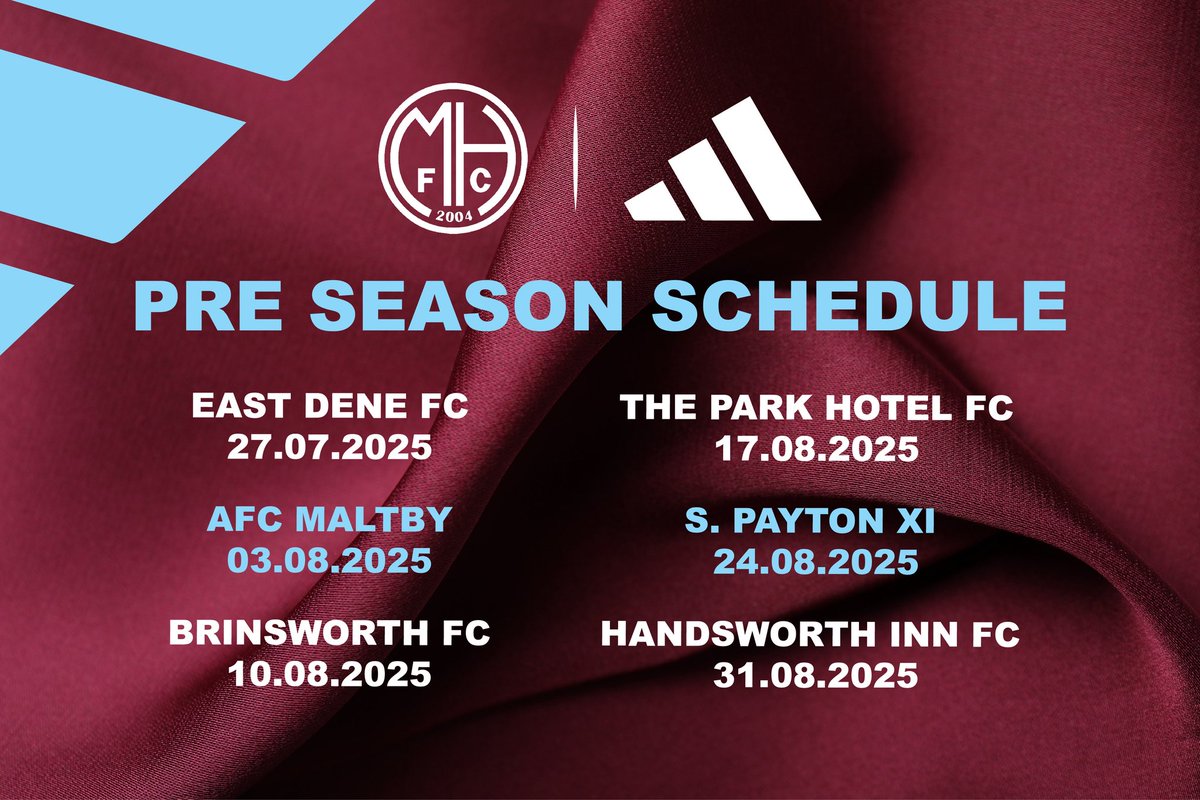 Pre season schedule confirmed ✅ 

<a href="/Rdslfootball/">Rotherham And District Sunday League</a> 

#UTM