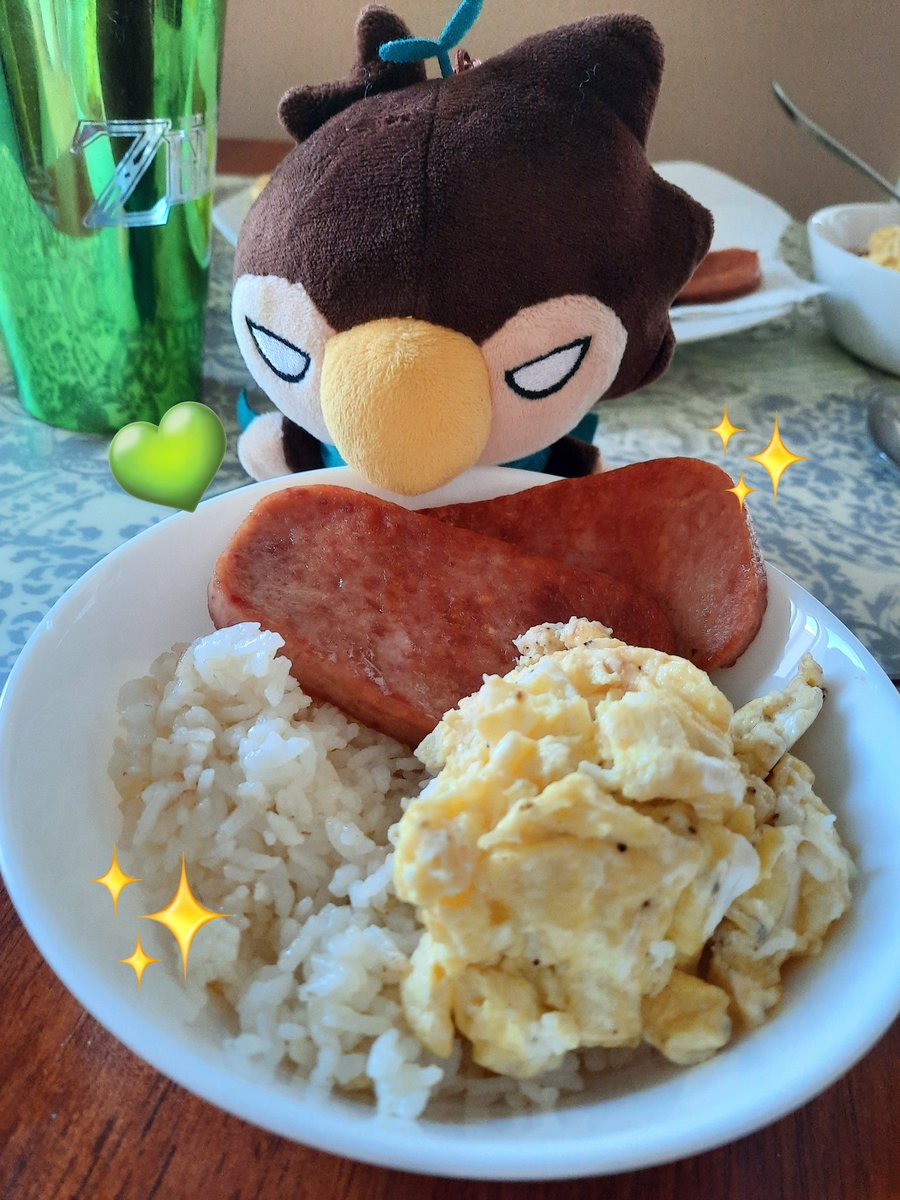 Morning every-Bubby ☀️✨️ sending all the love and hugs to the bubbies and Mama Gibby during this time🫂🌸 and some eggs and spam with rice on the side~ #GBCookin