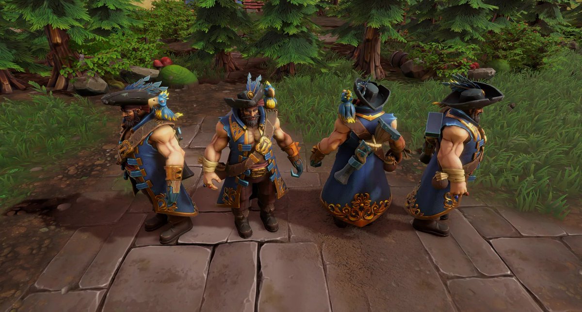Vaultbreakers_'s tweet image. You might remember an NPC named Silverhook Sam from our playtest, and well... he was kind of given a glow-up. 😉

Meet the new version of Sam, a swashbuckling pirate with his trusty parrot. 🦜