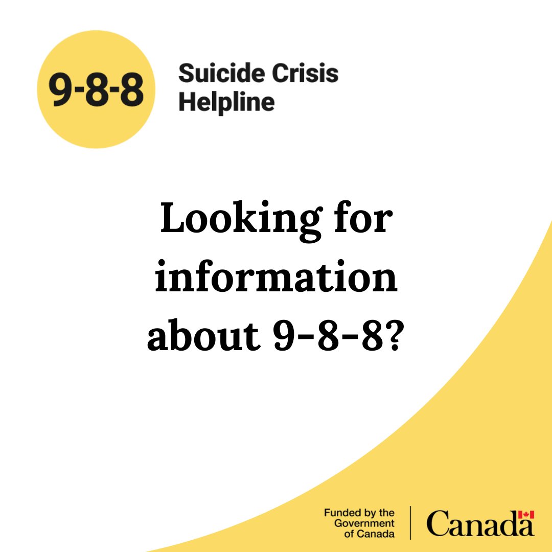 If you’re looking for information about 9-8-8 but are not in distress or worried about someone else, you can send us a message anytime via our website: 988.ca/contact-us #988Canada