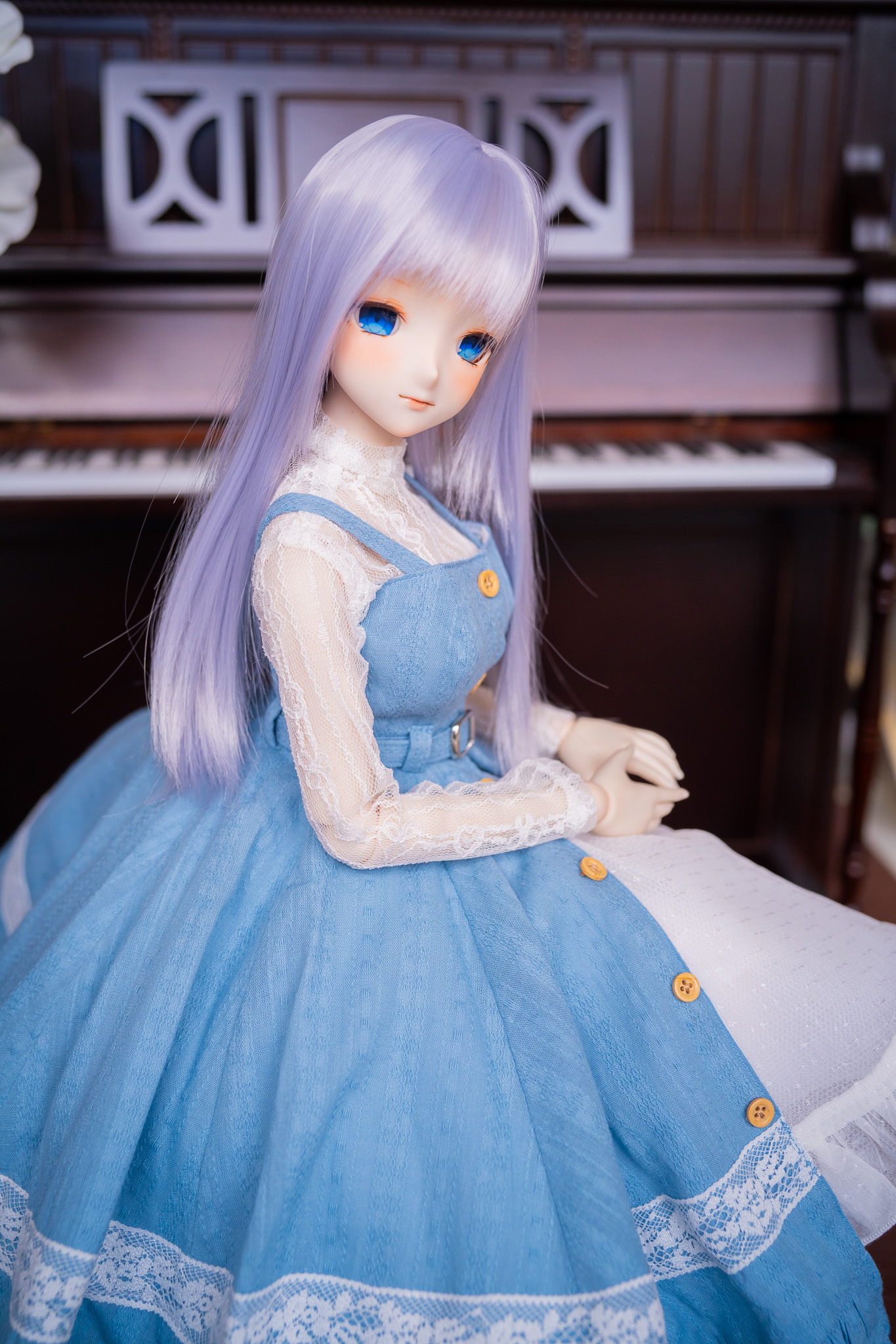 水彩画「可愛い人形」