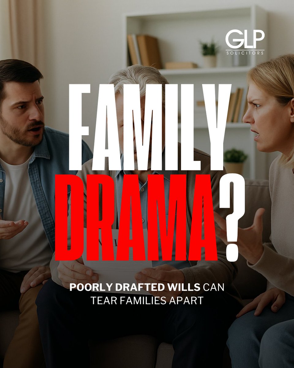 No Will? No control.
Without a Will, the law decides who gets your home, savings, even personal items.
Make sure your wishes are respected.
GLP Solicitors makes Will-writing simple, clear &amp; affordable.

📧 enquiries@glplaw.com
📲 0800 111 6370
#Wills #LegalSupport #GLPSolicitors
