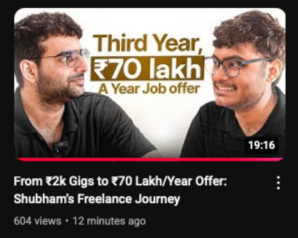 Met Shubh last year in <a href="/kirat_tw/">Harkirat Singh</a> discord . You want to know how I knew he was gonna make it . 

While rest o yapped around in the discord he not only yapped he put in the work as well . Guy made 30+ crazy rust projects while you were watching Netflix. Congo <a href="/shubh_exists/">Shubh</a>