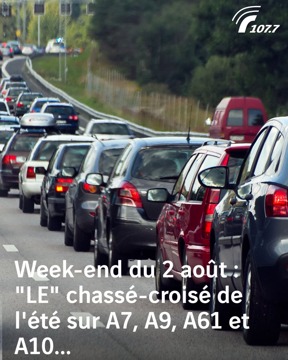 🚗 💥  C'est le week-end le plus chargé de l'été avec en point d'orgue, un samedi noir dans le sens des départs sur l'ensemble du pays. 
🕘 Les prévisions &amp; nos conseils ➡️ radio1077.fr/1S5VTX