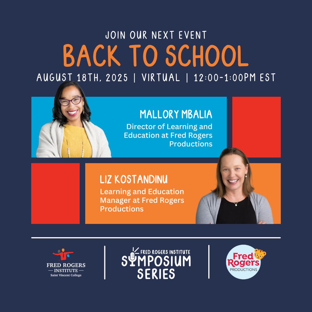 Fred Rogers Institute (@fredrogersinst) on Twitter photo Join us on August 18, 2025, from 12:00–1:00 PM EST for our next Symposium Series event! Hear from the education team at <a href="/FredRogersPro/">Fred Rogers Productions</a>, as they share what we can learn from Fred Rogers' thoughts on preparing to head back to school.
Register: us06web.zoom.us/webinar/regist… Join us on August 18, 2025, from 12:00–1:00 PM EST for our next Symposium Series event! Hear from the education team at <a href="/FredRogersPro/">Fred Rogers Productions</a>, as they share what we can learn from Fred Rogers' thoughts on preparing to head back to school.
Register: us06web.zoom.us/webinar/regist…