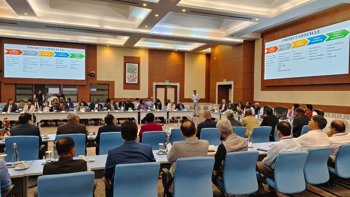 Randhir Jaiswal (@meaindia) on Twitter photo Secretary (ER) Dammu Ravi chaired a Conclave on ‘New & innovative models of project financing in Africa’ today.
Over 100 participants including Resident Heads of Missions from Africa, Heads of 🇮🇳 PSEs companies, Banks & NBFCs, leadership of <a href="/WorldBankIndia/">World Bank India</a>, <a href="/isolaralliance/">International Solar Alliance</a> & Secretary (ER) Dammu Ravi chaired a Conclave on ‘New & innovative models of project financing in Africa’ today.
Over 100 participants including Resident Heads of Missions from Africa, Heads of 🇮🇳 PSEs companies, Banks & NBFCs, leadership of <a href="/WorldBankIndia/">World Bank India</a>, <a href="/isolaralliance/">International Solar Alliance</a> &