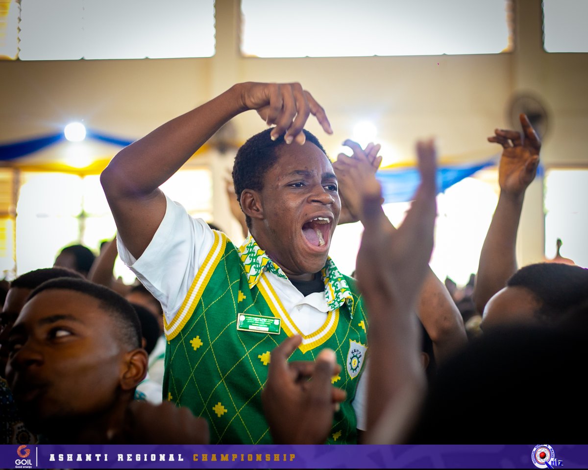 ASHANTI REGIONAL CHAMPIONSHIP:

End of Round 1

Kumasi Sec. Tech. Sch:24pts
Osei Tutu SHS:21pts
Opoku Ware School:20pts
Kumasi High School: 18pts

@Goil_Official
#NSMQ2025 #Primetime