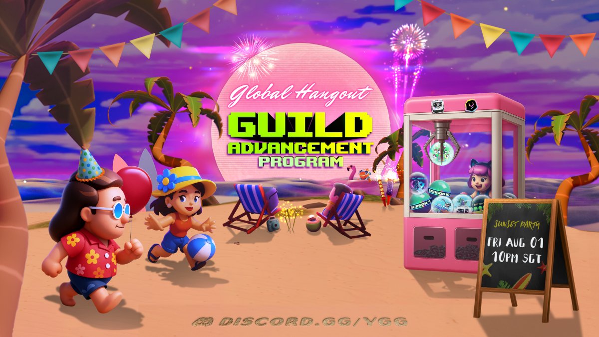 YGG GLOBAL HANGOUT:GAP SUNSET EDITION!

Join us as we party with YGG and look back at the 10 seasons of the Guild Advancement Program, guests from the community will share their stories and experiences in GAP and YGG!

📅 Friday, Aug 01
⏰ 10:00 PM SGT
📍 ygg.link/YGG-Discord