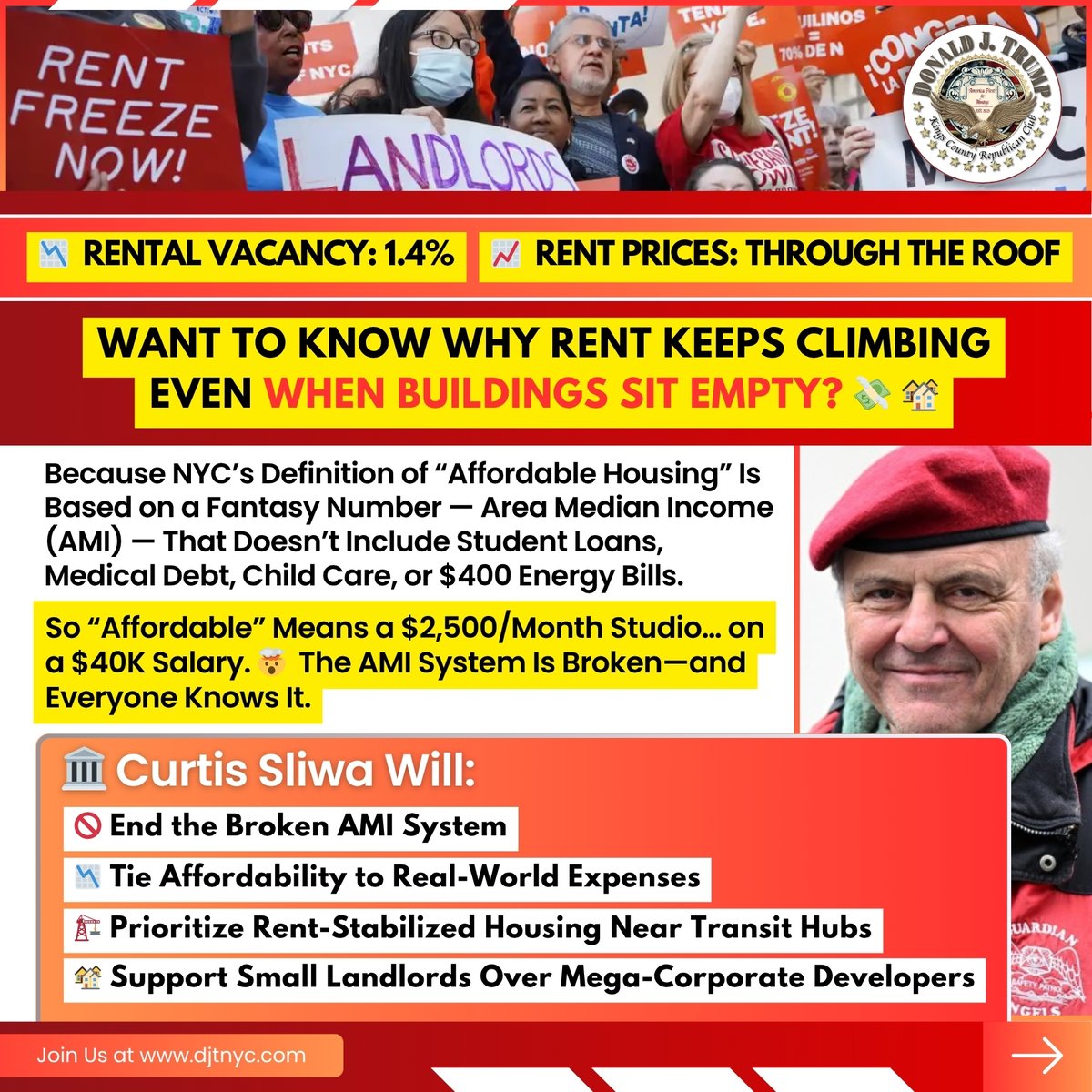 Want to know why rent keeps climbing even when buildings sit empty?
Because NYC’s definition of “affordable housing” is based on a fantasy number — Area Median Income (AMI) — that doesn’t include student loans, medical debt, child care, or $400 energy bills.

So “affordable”