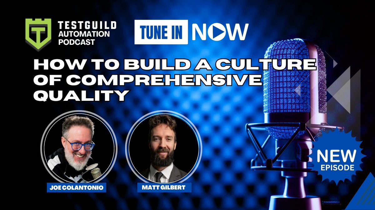 Joe Colantonio (@joecolantonio) on Twitter photo #Testers can do more than checkboxes and pass/fail. ā
<a href="/bearded__tester/">Matt Gilbert</a> explains how #QA pros can expand into #accessibility, #security, and #performancetesting without needing to be devs.
Full episode here: testguild.com/podcast/automa⦠#TestGuildPodcast #Testers can do more than checkboxes and pass/fail. ā
<a href="/bearded__tester/">Matt Gilbert</a> explains how #QA pros can expand into #accessibility, #security, and #performancetesting without needing to be devs.
Full episode here: testguild.com/podcast/automa⦠#TestGuildPodcast