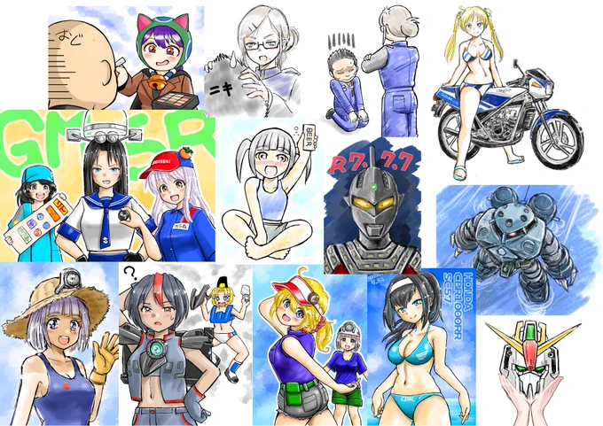 #今月描いた絵を晒そう
今週一杯出張なので今月は今日で打ち止め!
いつものガソむすよその子うちの子版権構成で。
ニキ正座ではお騒がせしましたw 