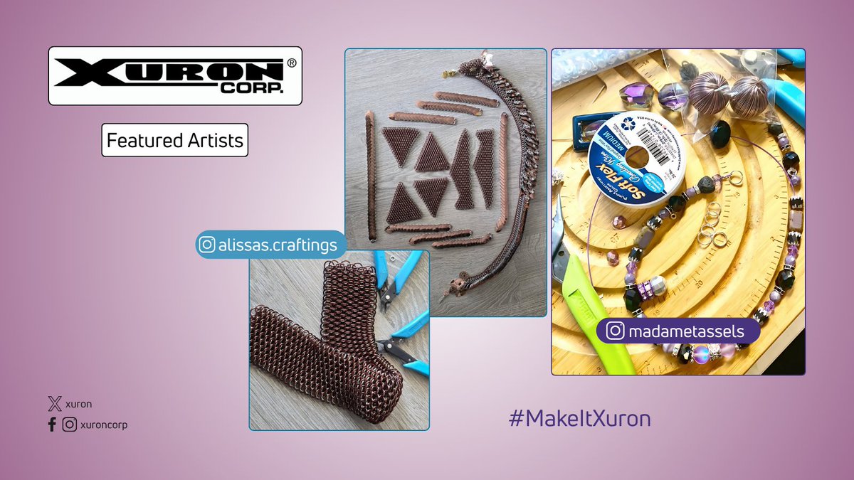 Xuron Corp (@xuron) on Twitter photo Your creativity amazes us! 🎨 Check out this month’s #MakeItXuron community highlights featuring @alissas.craftings & <a href="/madametassels/">Madame Tassel's | Handmade Jewelry</a>. Tag us in your next project for a chance to be featured next month! 💡✨ #CommunityArt Your creativity amazes us! 🎨 Check out this month’s #MakeItXuron community highlights featuring @alissas.craftings & <a href="/madametassels/">Madame Tassel's | Handmade Jewelry</a>. Tag us in your next project for a chance to be featured next month! 💡✨ #CommunityArt