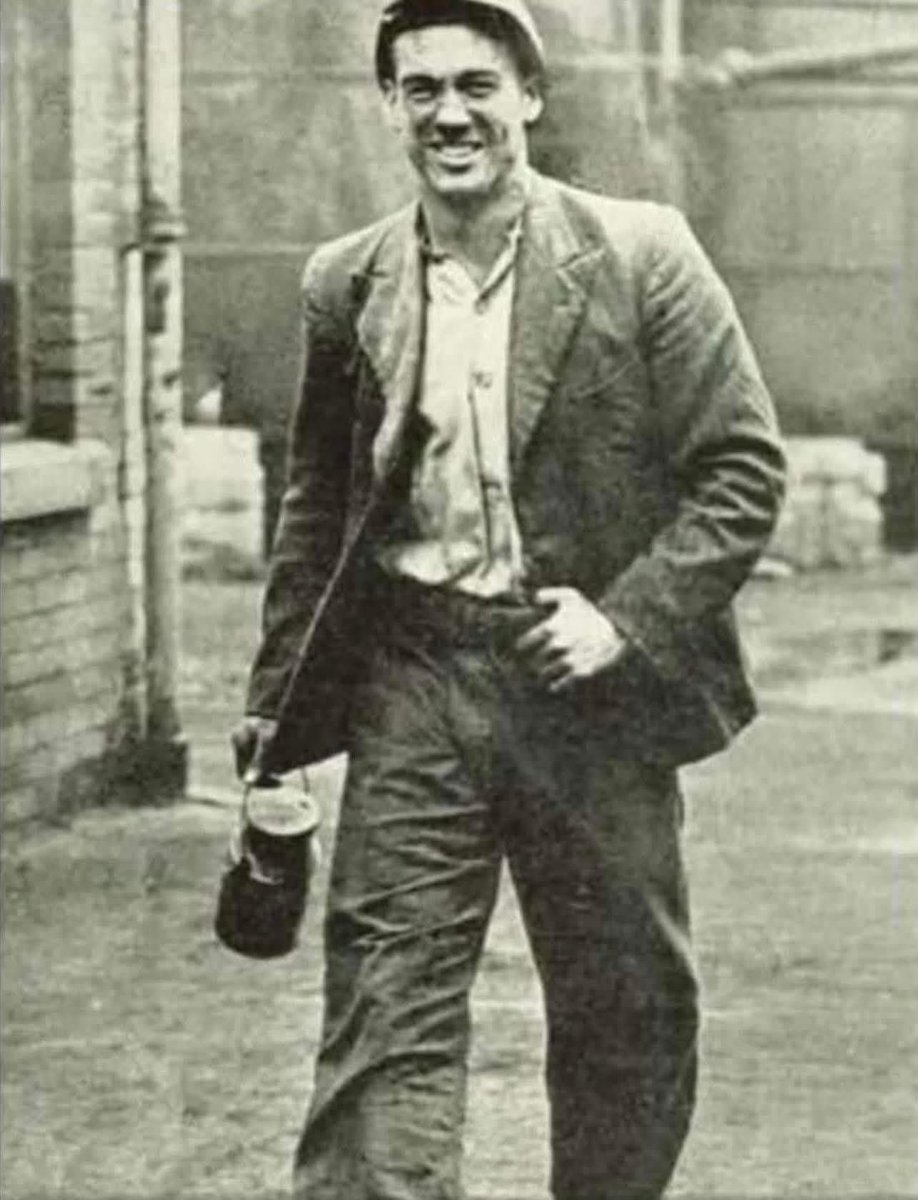 This is Bolton &amp; England footballing legend (and coal miner) Nat Lofthouse during the 1940’s as a ‘Bevan Boy’ Nat would work an early shift down the mine on Saturday morning then play for Bolton Wanderers in the afternoon. (also midweek)