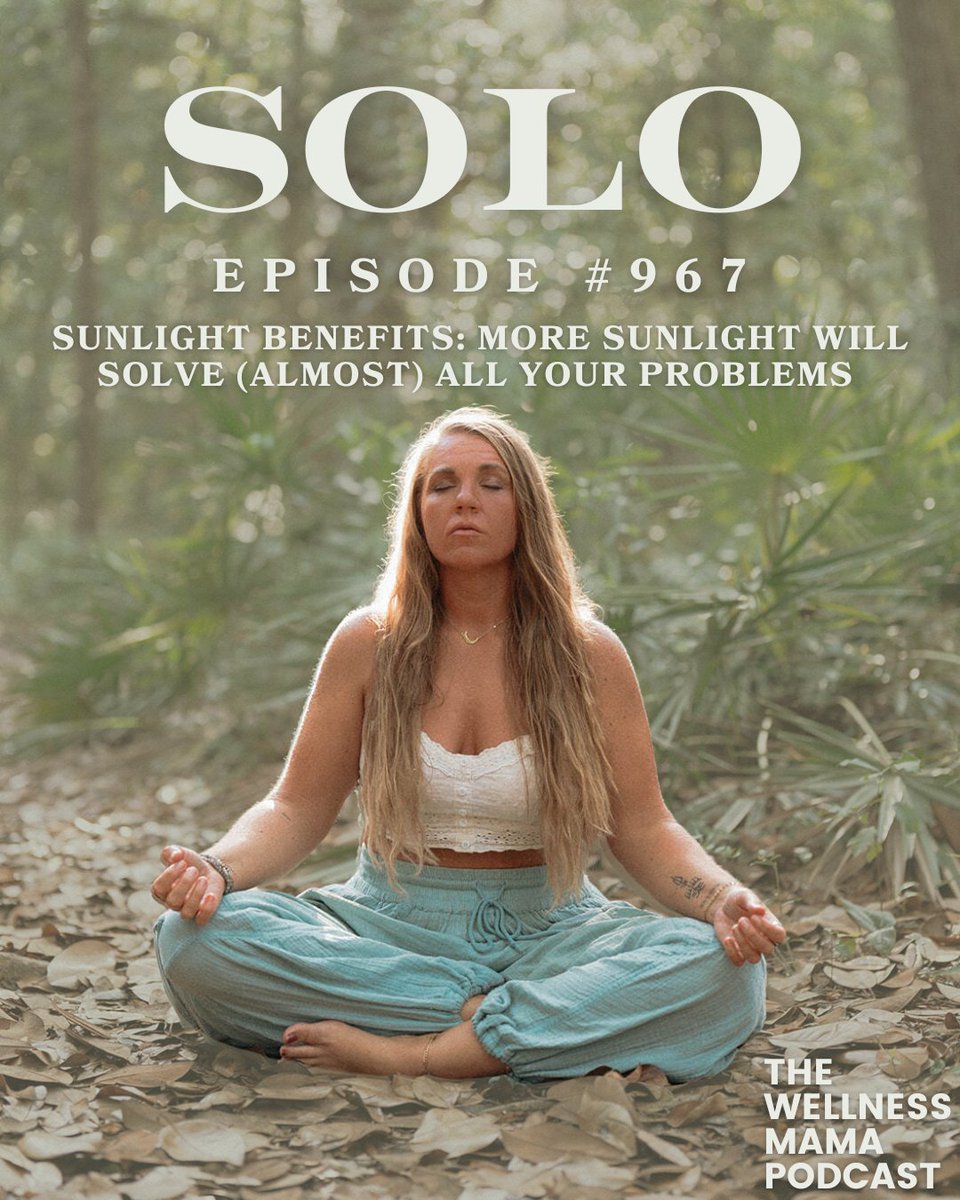 We’re hardwired to need #sunlight. But modern life tells us to fear it.
In this ep. I’m busting the biggest myths about the sun — from vitamin D to red light, melatonin, and hormones.

Your body depends on light. 🎧 Listen here: wellnessmama.com/podcast/967/

#thewellnessmamapodcast