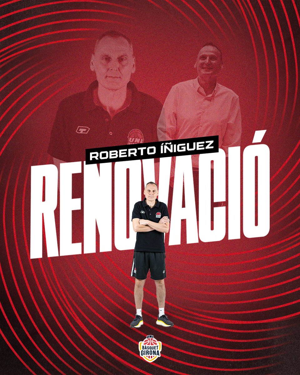 unigirona's tweet image. ✅ En Roberto seguirà liderant l&apos;Spar Girona una temporada més. Som-hi coach! 🔥