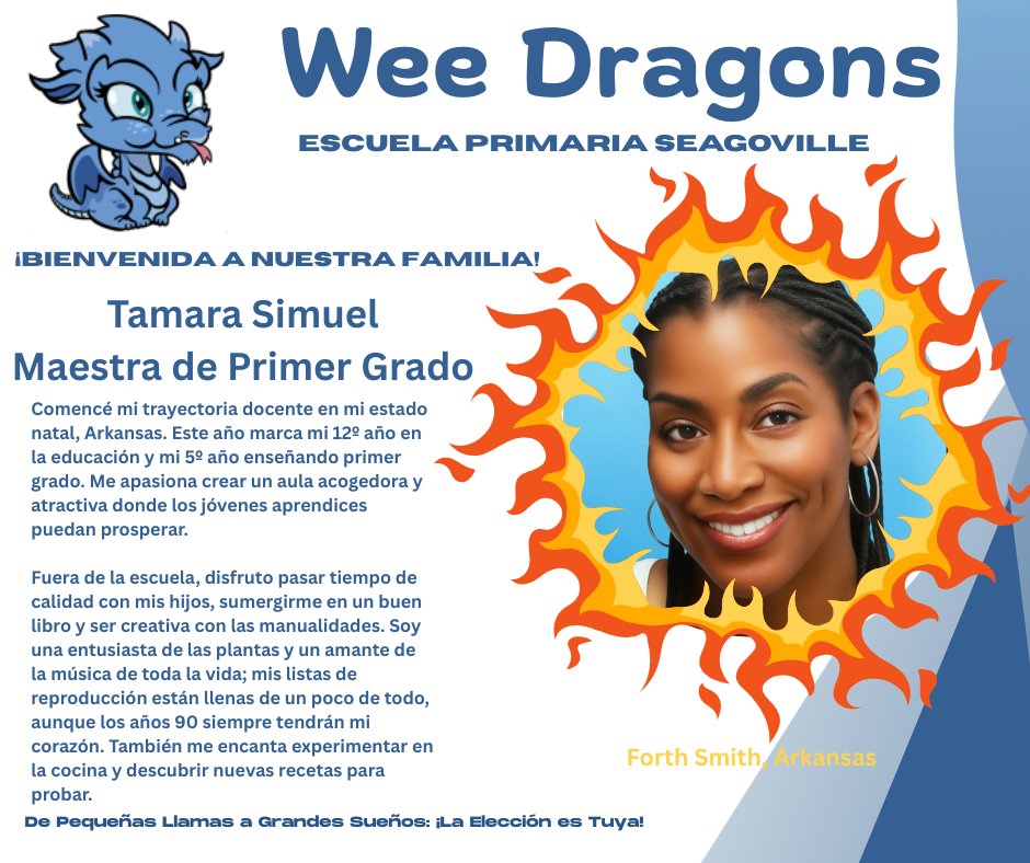 We're excited to welcome Ms. Simuel to our Wee Dragons team! She’ll be joining our First Grade Dragons,  bringing with her a passion for creating a nurturing and engaging learning environment. We're thrilled to have her as part of our school community! <a href="/mrschoppa1908/">TrinaGib</a> @MariaRossAP