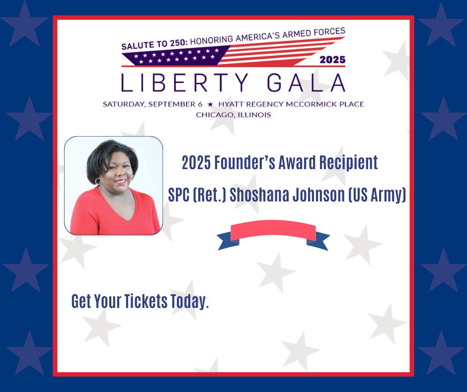 Celebrate with the Museum &amp; Library on September 6th as we honor the 2025 Founder's Award Recipient, SPC (Ret.)Shoshana Johnson. Learn more bit.ly/PMML2025Libert… 
#2025LibertyGala  #Veterans,#WomenVeterans, #AmericanLegion