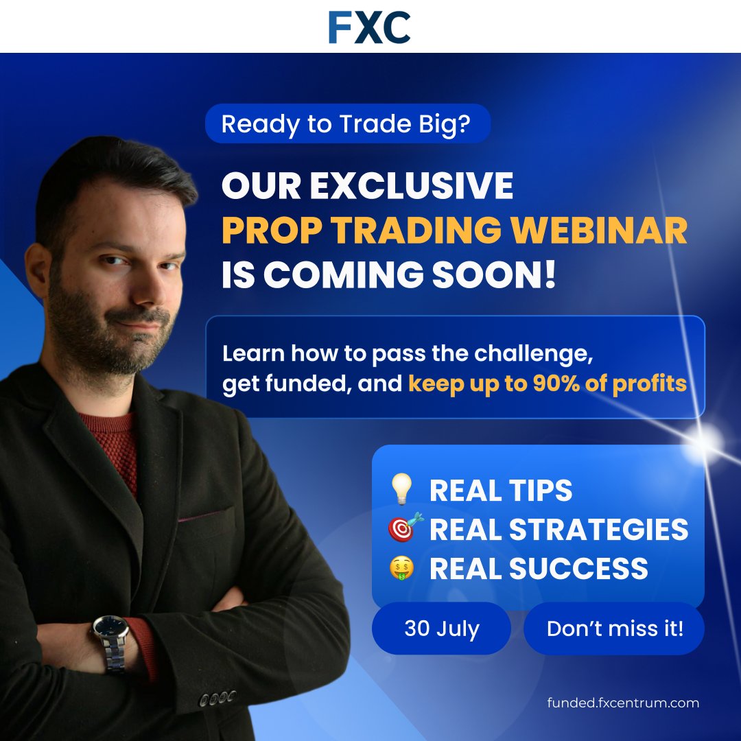 🔥Would you like to win a 5k, 10k, or 50k Prop Trading account?🔥

Today at 8:00 p.m. GMT, we will be hosting our Prop Trading Webinar, during which you can enter a competition to win a 5k, 10k, or 50k Prop Trading account!🏆

If you have any questions about our company, trading