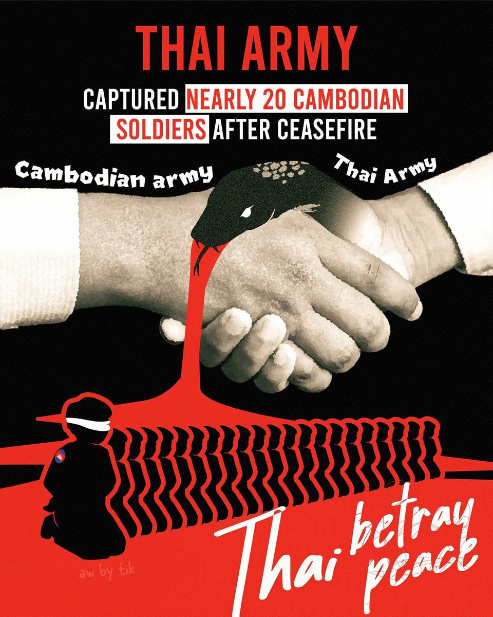 Chanthyda_s's tweet photo. Ceasefire broken before it began!

#ExposeThailandLies 
#TruthForCambodia https://t.co/vFCchkntjQ